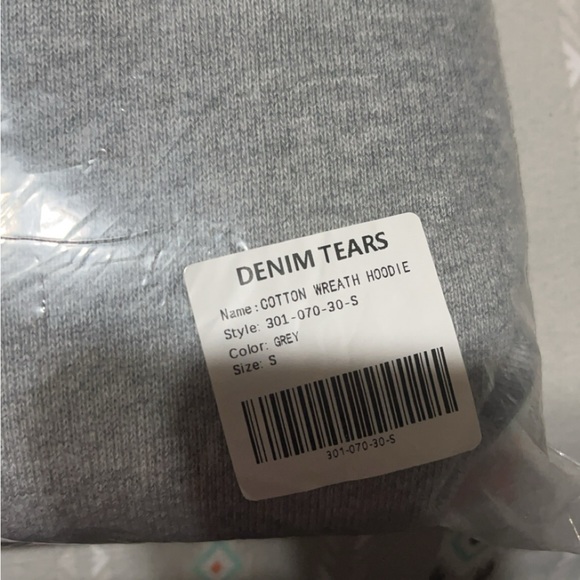 Denim Tears hoodie in grey size medium. Never worn before/removed from package - Picture 4 of 5